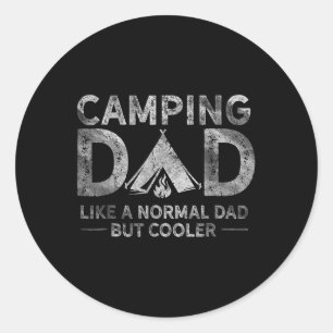 Camping Dad Father's Day Classic Round Sticker