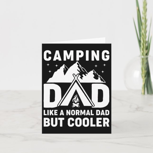 Camping Dad Funny Camper Fathers Day Adventure Dad Card (Front)
