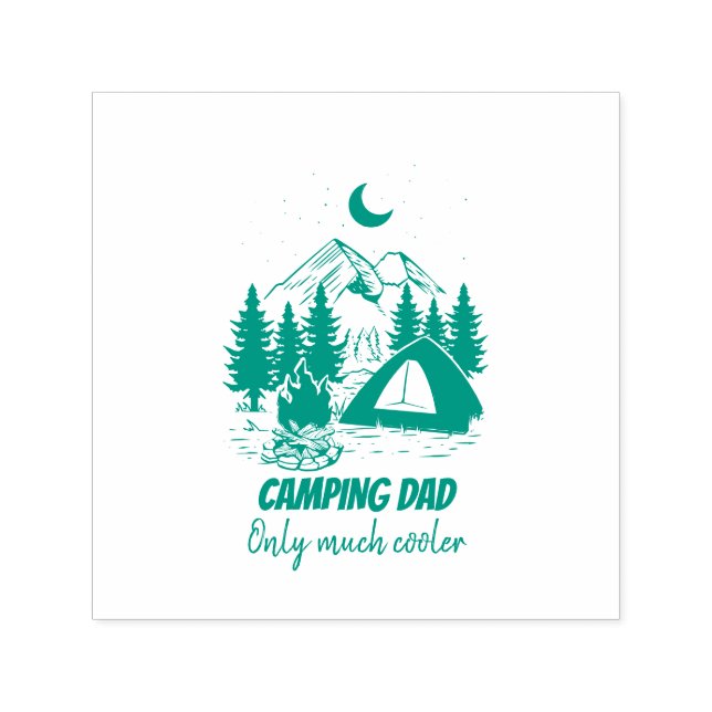 Camping Dad Funny Father's Day Self-inking Stamp (Design)