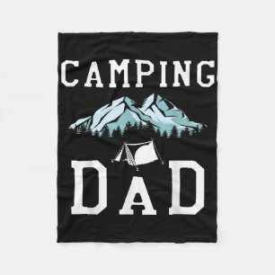 Camping Dad Stargazing Campfire Wanderlust Nature Fleece Blanket