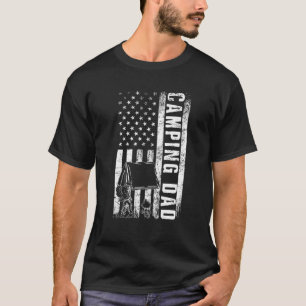 Camping DAD USA Flag Camper DADDY Father's Day T-Shirt