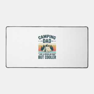 Camping Dad Vintage Retro Outdoor Vector Shirt Des Desk Mat
