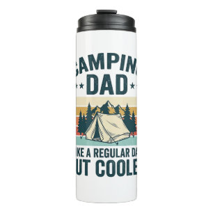 Camping Dad Vintage Retro Outdoor Vector Shirt Des Thermal Tumbler