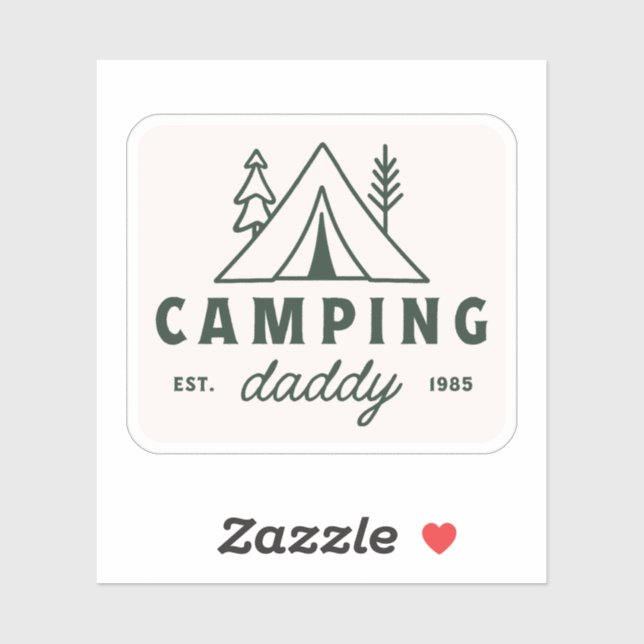 Camping daddy dad camper father green (Sheet)