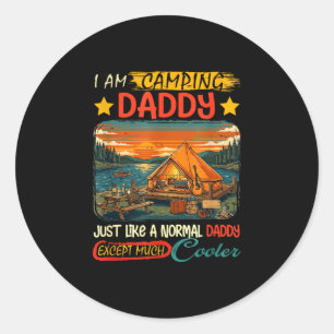 Camping daddy definition much cooler father's day classic round sticker