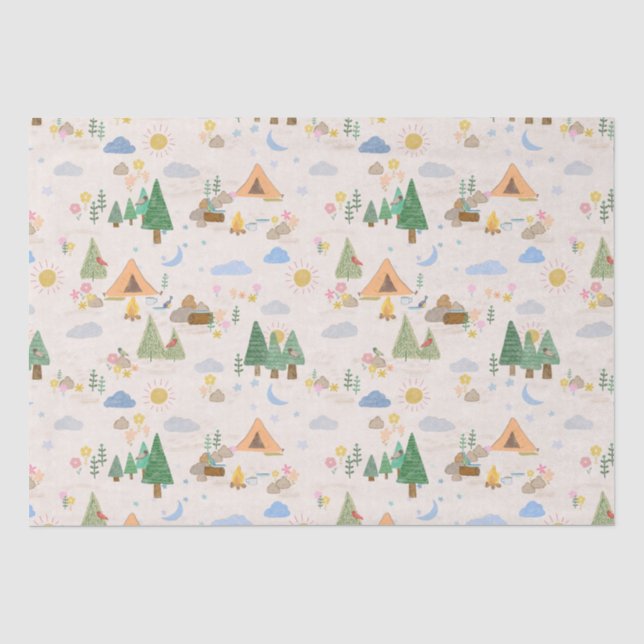 camping day tissue paper (Front)