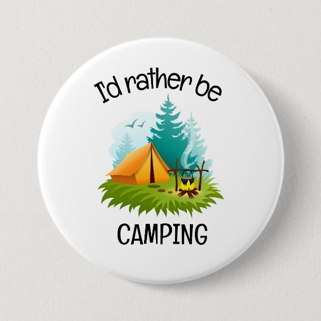 Camping Design  7.5 Cm Round Badge (Front)