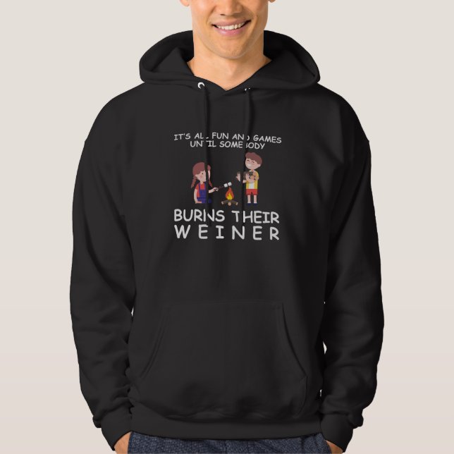 Camping  Family Campfire Fire Weiner Epic Kids Hoodie (Front)
