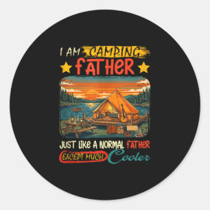 Camping father definition much cooler father's day classic round sticker