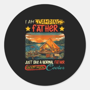 Camping father definition much cooler father's day classic round sticker