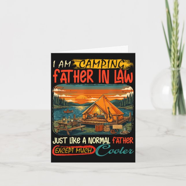 Camping father in law definition much cooler card (Front)