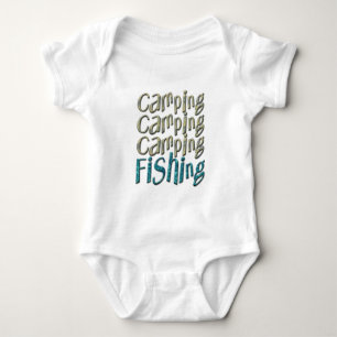 Camping Fishing Baby Bodysuit