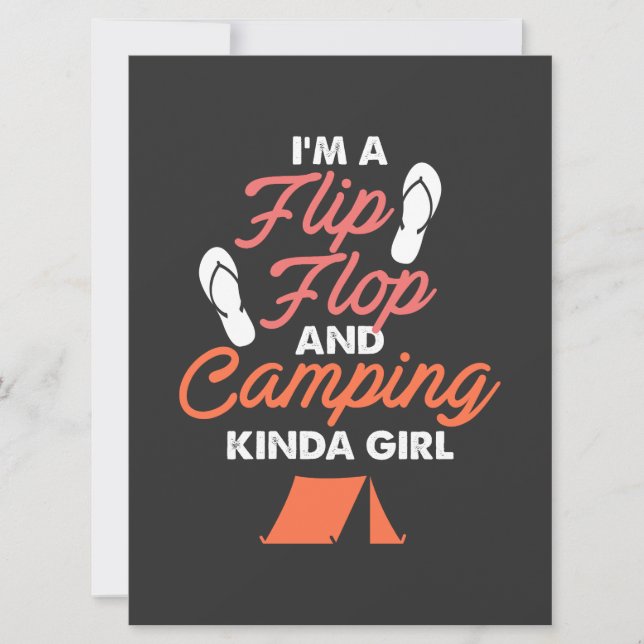 Camping -  Flip Flop And Camping Kinda Girl (Front)
