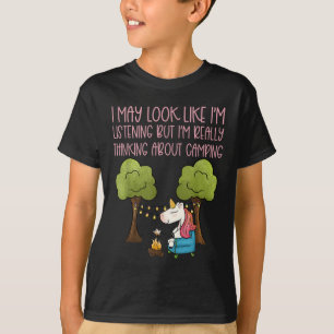 Camping For Girls Women Campers Childrens Glamping T-Shirt