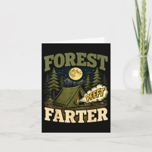 Camping forest farter tent humour card