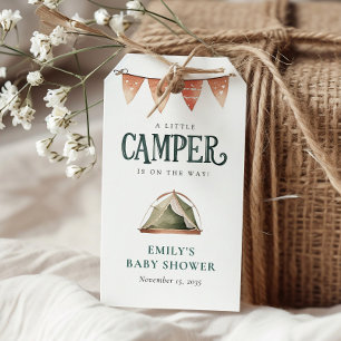 Camping Forest Watercolor Baby Shower Gift Tags