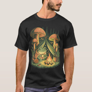 Camping Frog Campfire Wilderness Outdoors T-Shirt