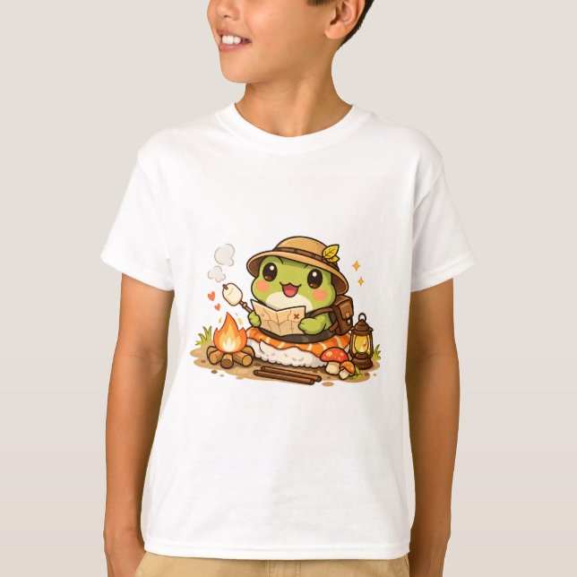 Camping Frog Explorer T-Shirt (Front)