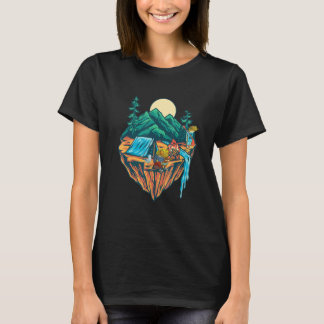 Camping Frogs On A Mountain T-Shirt