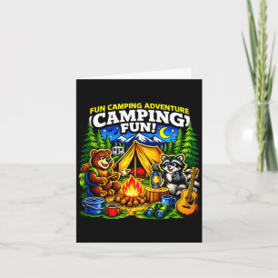 Camping fun adventure funny campfire outdoor card