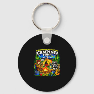 Camping fun adventure funny campfire outdoor key ring