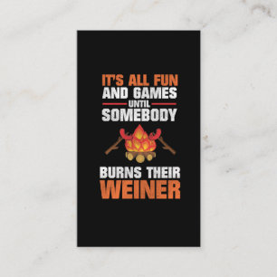 Camping Funny Family Campfire Fire Weiner Business Card