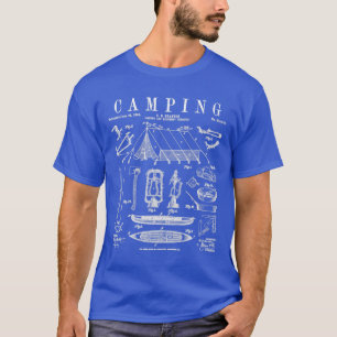 Camping Gear Camper Vintage Patent Drawing Print1 T-Shirt