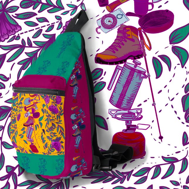 Camping Gear Print Cut Sew Bag (Creator Uploaded)