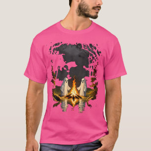 Camping Ghost Campfire Halloween Costume T-Shirt