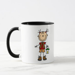 Camping Girl With Lantern Tshirts and Gifts Mug