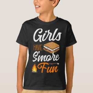 Camping Girls Have Smore Fun Campfire Marshmallow T-Shirt