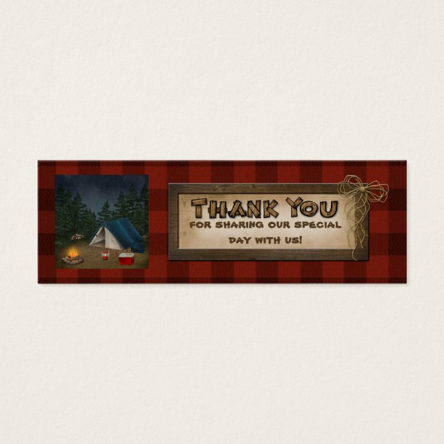 Camping, Glamping, Nature Wedding Favour Tag 2 (Front)