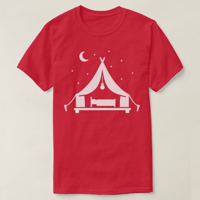 Camping glamping tent T-Shirt (Design Front)