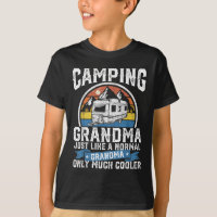 Camping Grandma Funny Camper Rv Retro Outdoors Wom
