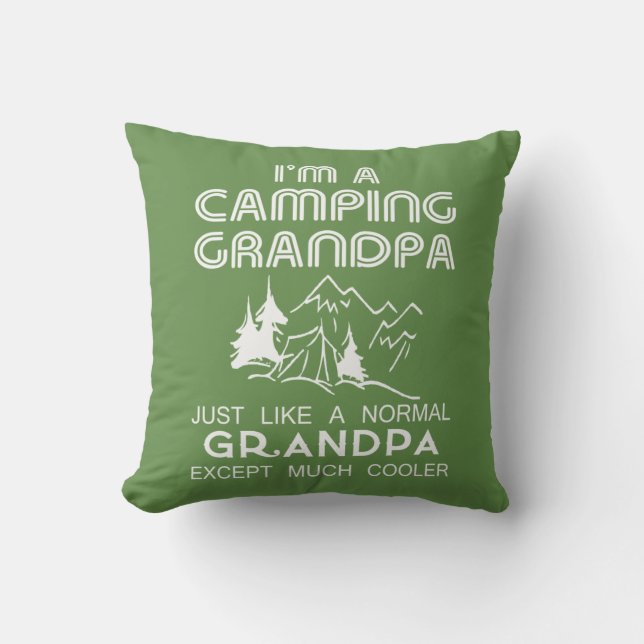 Camping Grandpa Cushion (Front)