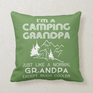 Camping Grandpa Cushion