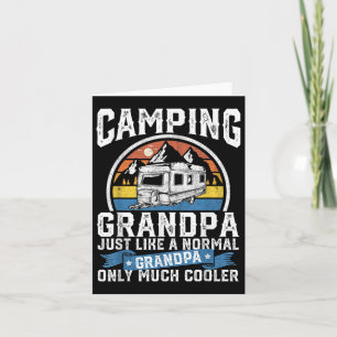 Camping Grandpa Funny Camper Rv Retro Papa Outdoor Card