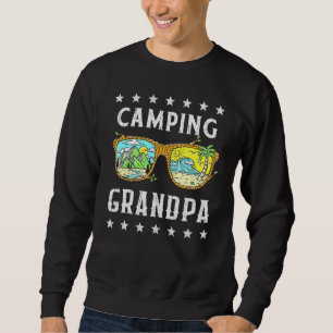 Camping Grandpa Retro Outdoor Graphic Tee Happy Ca