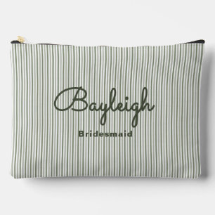 Camping Green Confetti Flower Bridesmaid Accessory Pouch