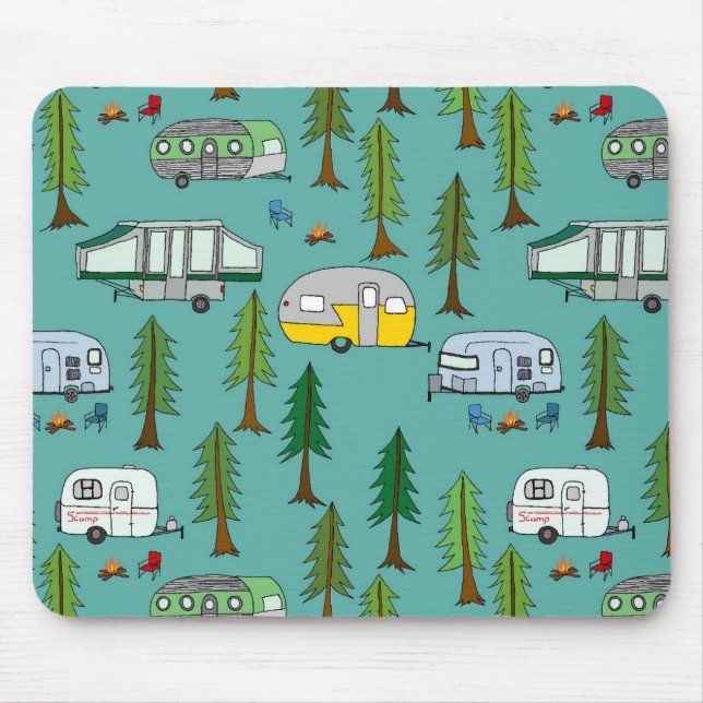 Camping grounds background mouse pad (Front)