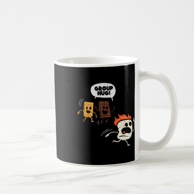 Camping Group Hug Smores Funny Marshmallow Men Wom Coffee Mug (Right)
