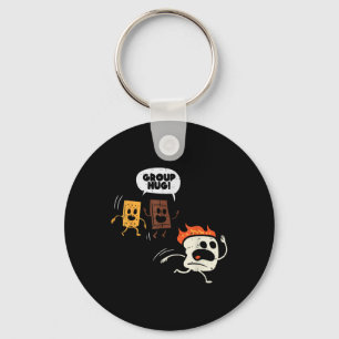 Camping Group Hug Smores Funny Marshmallow Men Wom Key Ring