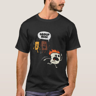 Camping Group Hug Smores Funny Marshmallow Men Wom T-Shirt