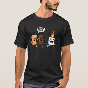 Camping Group Hug Smores Marshmallow & Campfire Hu T-Shirt