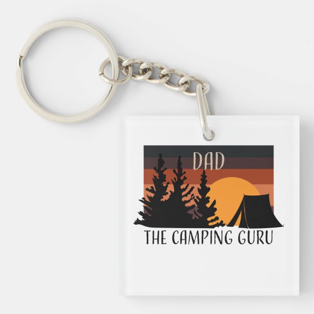 Camping Guru Dad | Nature Lover Key Ring (Front)