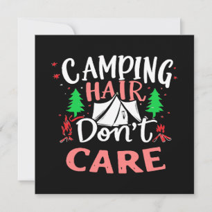 Camping Hair Don't Care Funny