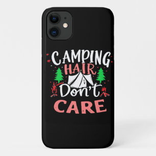Camping Hair Don't Care Funny Case-Mate iPhone Case