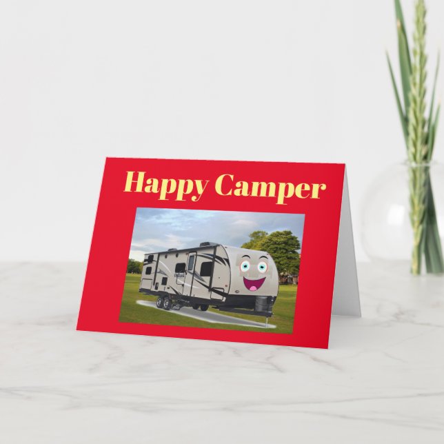 Camping  Happy Retirement in ithe RV by Funnycoomb Card (Front)