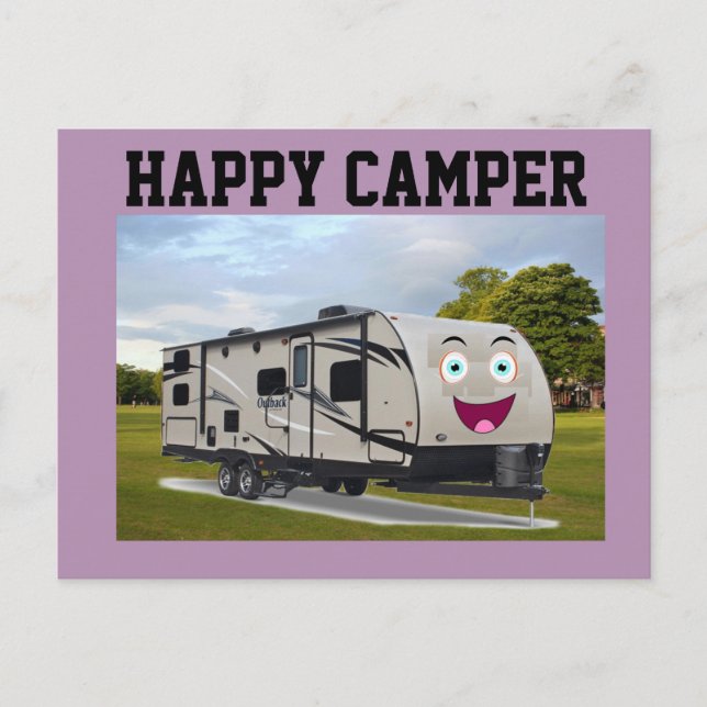 Camping  Happy Retirement in ithe RV by Funnycoomb Postcard (Front)