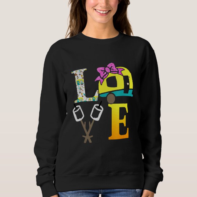 Camping Heart Awesome Camping Adventure Sweatshirt (Front)